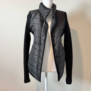 Artisan NY Black Quilted Knit Sleeves Jacket